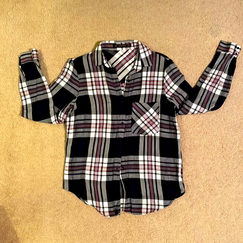 Zara tailored multi color shirt